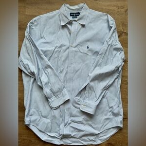 Ralph Lauren Yarmouth Men’s Shirt Size 17 34/35 Blue/Black Plaid Button down